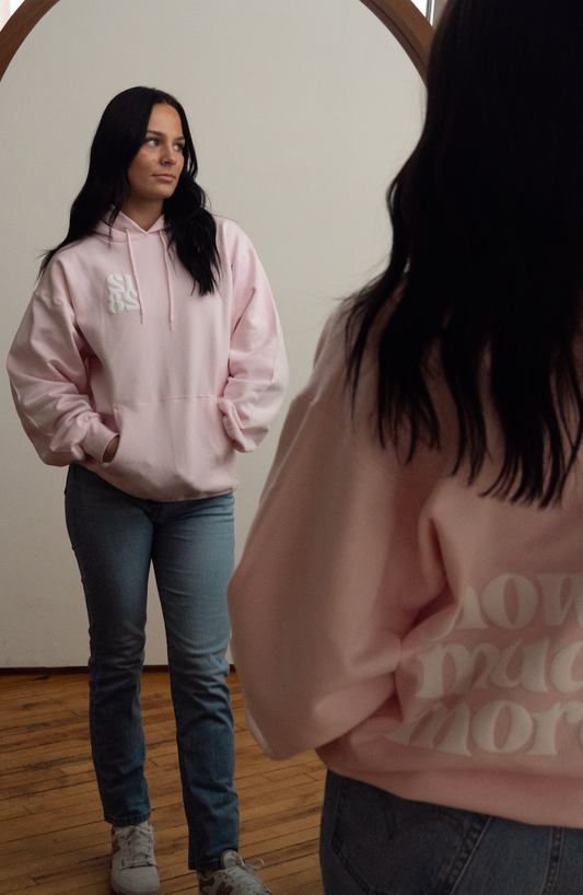 "How Much More" Hoodie - Light Pink
